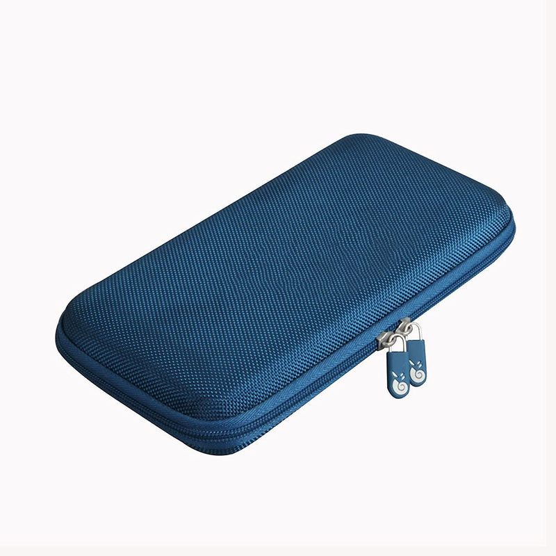 [Australia - AusPower] - Hermitshell Hard Travel Case for Samsung T7 Portable SSD 1TB 2TB 500GB USB 3.2 External Solid State Drive (Case for 3 Hard Drives, Dark Blue) Case for 3 hard drives 