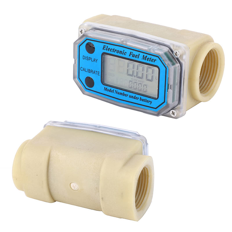 [Australia - AusPower] - Diesel Fuel Meter, Digital Fuel Meter Water Flow Meter Mini Digital Turbine Flowmeter Diesel Fuel Flow Meter 15-120L/min 1" NPT 