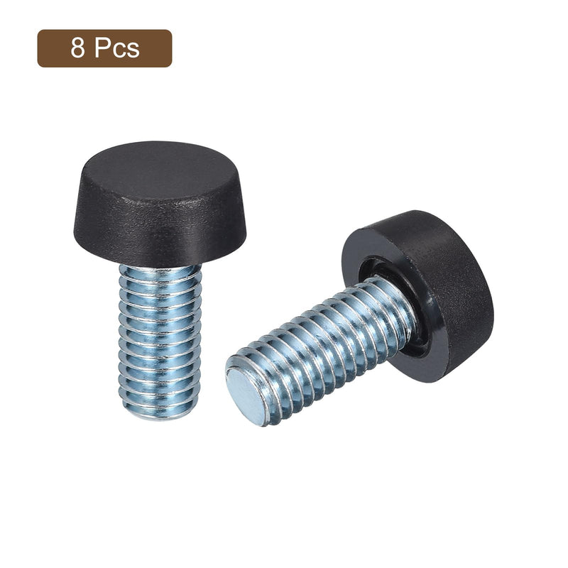 [Australia - AusPower] - uxcell Adjustable Furniture Feet, 8Pcs M8 Thread - Furniture Leveling Leg Screw in Threaded for Table, Chairs, Sofa, Wardrobe (Black) 8 