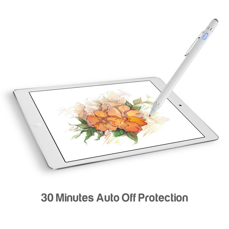 [Australia - AusPower] - Active Electronic Pen for Asus ZenBook Pro 15 Stylus, EDIVIA Capacitive Digital Pencil with 1.5mm Ultra Fine Tip Stylus for Asus ZenBook Pro 15 Pens at Drawing and Writing, White 