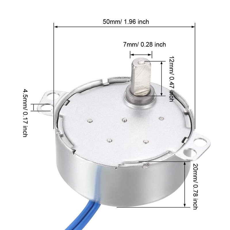 [Australia - AusPower] - uxcell Metal Gear Synchronous Synchron Motor AC 100-127V 0.8-1RPM 50-60Hz CW 4W 0.8-1RPM CW 