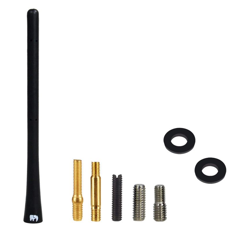 [Australia - AusPower] - ONE250 7" inch Flexible Rubber Antenna for Ford F-Series (F-150 F-250 F-350 Super Duty Ford Raptor Ranger Trucks 1997-2021) - Designed for Optimized FM/AM Reception (Black) Black 