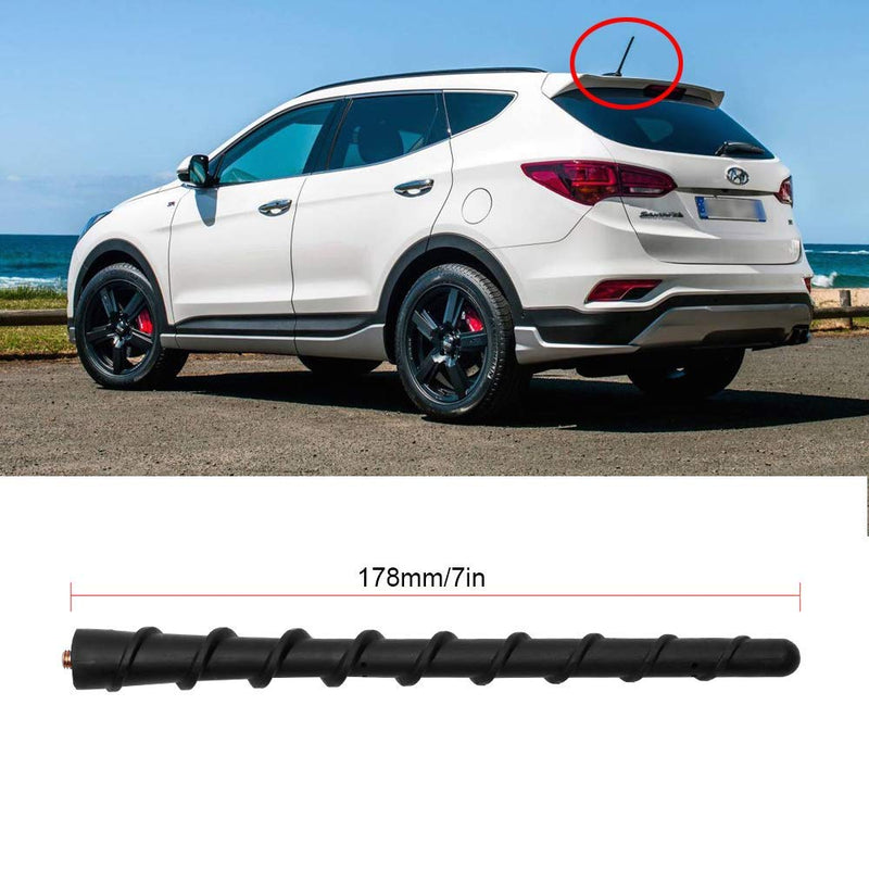 [Australia - AusPower] - KSaAuto 7" Spiral Roof Antenna Compatible with Hyundai Santa Fe Veracruz Tucson Accent Entourage Elantra i30 ix35 Elantra Touring Wagon | Flexible Rubber Antenna Replacement | for Premium Reception 