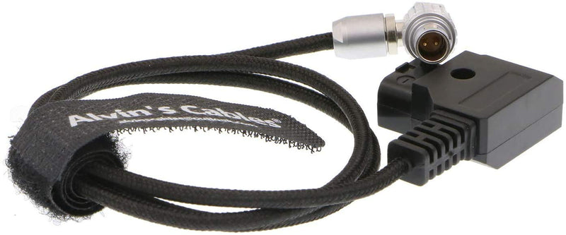 [Australia - AusPower] - Alvin‘s Cables Teradek Power Cable D-tap to 2 Pin Cable Right Angle 2 Pin Male Braided Flexible Cable for SmallHD Teradek 60cm|23.6inches Right Angle 2 Pin Flexible Cable 