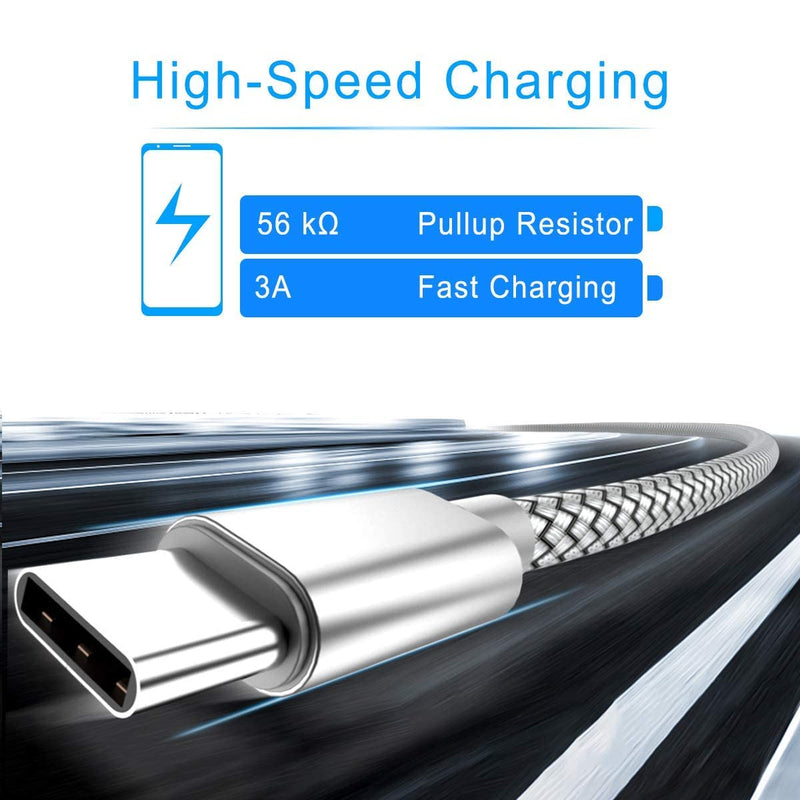 [Australia - AusPower] - USB Type C Charger Cable 6.6FT Bundle with Thunderbolt 3 OTG Adapter,Compatible with MacBook Pro,iPad Air 4 4th Mini 6,S21,21,Microsoft Surface Go,Galaxy Note 20 S20 Plus Ultra (2 Cables + 3 Adapters) 
