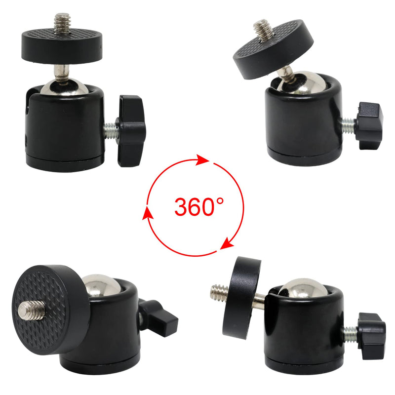 [Australia - AusPower] - Honbay 1 Piece 1/4 Inch to 3/8 Inch Convert Screw Adapter Swivel Mini Ball Head Screw Tripod Mount for DSLR Camera Camcorder Light Bracket 