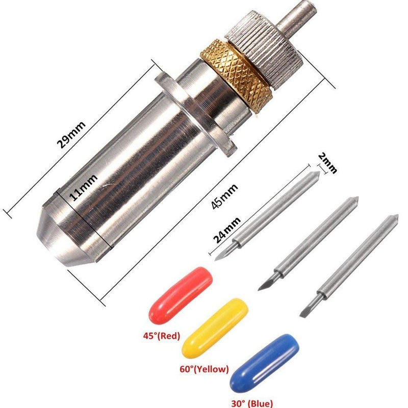 [Australia - AusPower] - GAOHOU 15pcs 30/45/60 Degree Vinyl Cutter Blade for Roland Cutting Plotter with Blade Holder - Tool Accessories Drill Bits - 15 x Blades for Cutting Plotter 