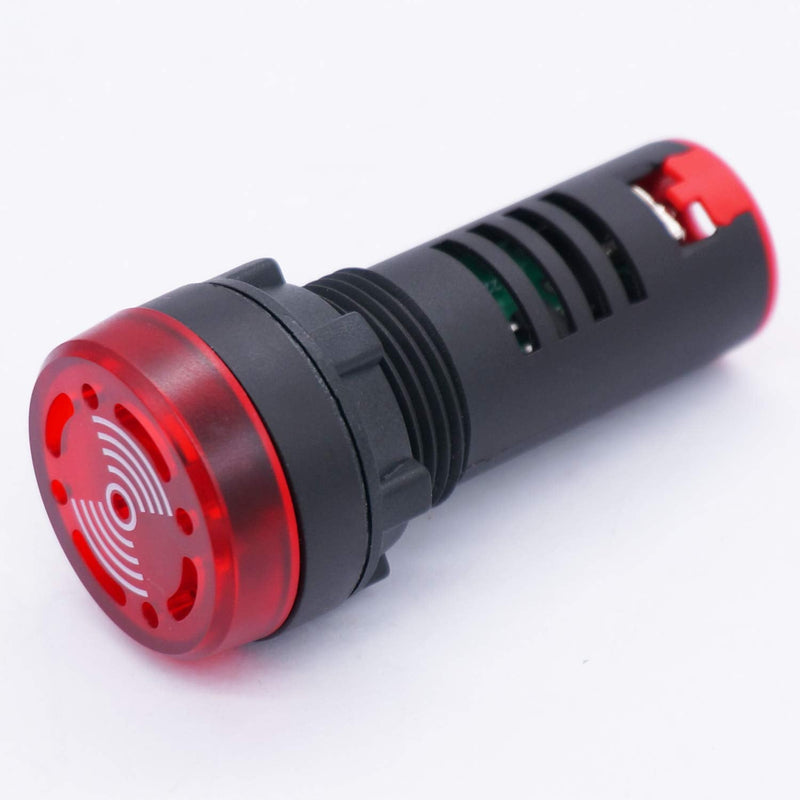 [Australia - AusPower] - TWTADE 22mm Red LED Flash Alarm Indicator Light Lamp Pilot Panel with Buzzer Alarm AC DC 12V (Quality Assurance for 3 Years) AD16-22SM AC/DC 12v 