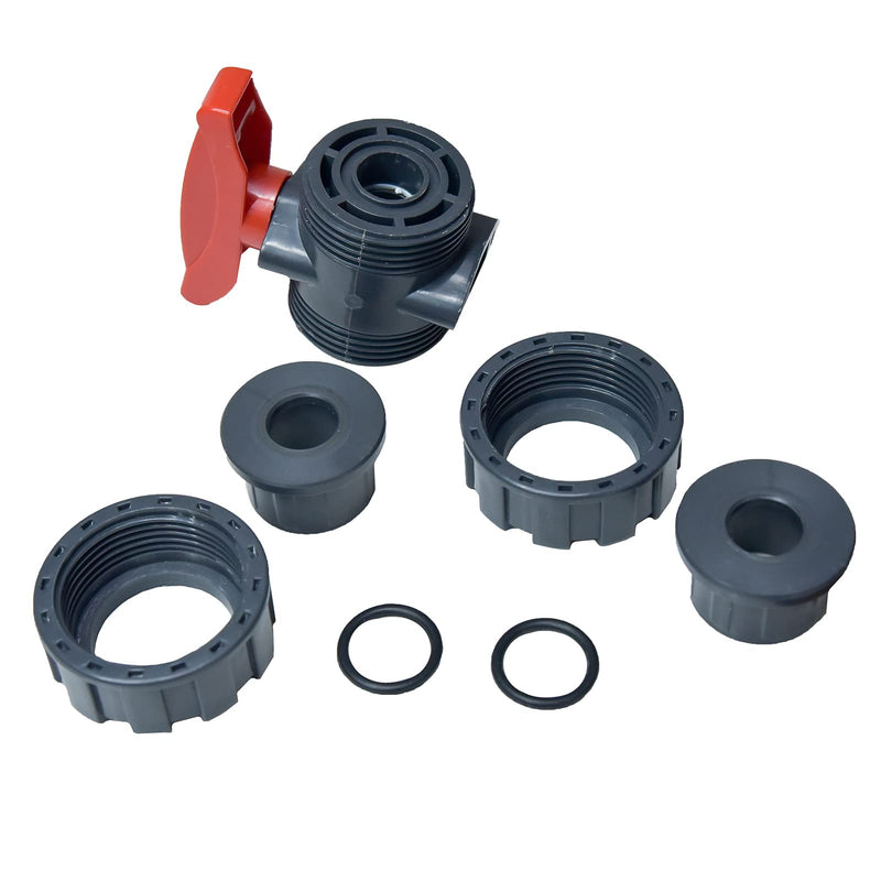 [Australia - AusPower] - FangKingNo 3/4In PVC Double True Union Ball Valve Socket (Slip) with Full Port ,PVC fittings Coupling Pipe connect for water supply and agricultrue water system ASTM F1970 EPDM O-Rings (3/4“) 3/4“ 