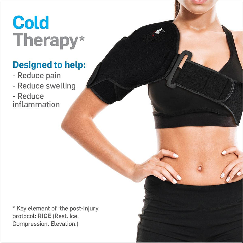 [Australia - AusPower] - NatraCure Hot or Cold and Compression Shoulder Support with Extra Gel Pack 