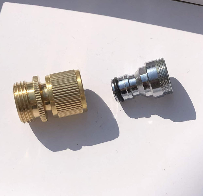 [Australia - AusPower] - bathroom Sink Faucet snap adapter quick connect to garden hose, kitchen faucet aratored quick snap connector to 3/4 inch GHT female for washer, indoor sink quick-fit attachment 