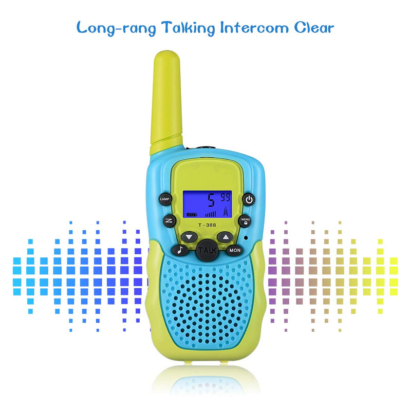 [Australia - AusPower] - Selieve Toys for 3-12 Year Old Boys Girls, Walkie Talkies for Kids 22 Channels 2 Way Radio Toy with Backlit LCD Flashlight, 3 Miles Range for Outside, Camping, Hiking Blue 