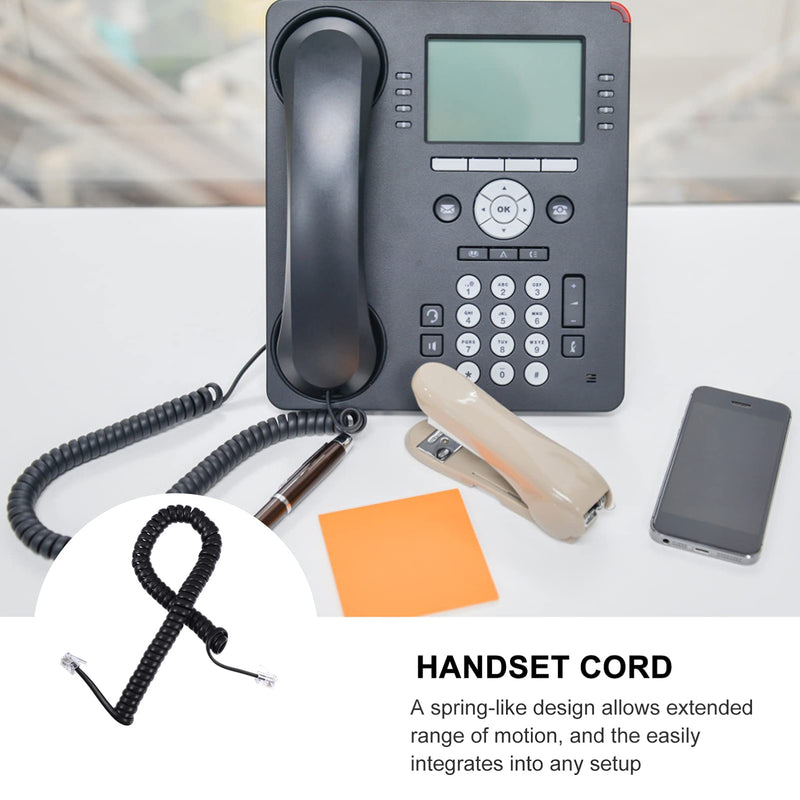 [Australia - AusPower] - EXCEART 10pcs Universal Coiled Telephone Handset Cord Random Color 