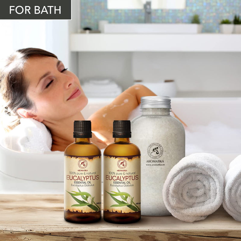 [Australia - AusPower] - Eucalyptus Essential Oil 6.8 Fl Oz - Eucalyptus Globulus - 100% Pure & Natural - Eucalyptus Essential Oils 200 ml - Good for Aromatherapy - Sauna - Beauty - Aroma Diffuser 
