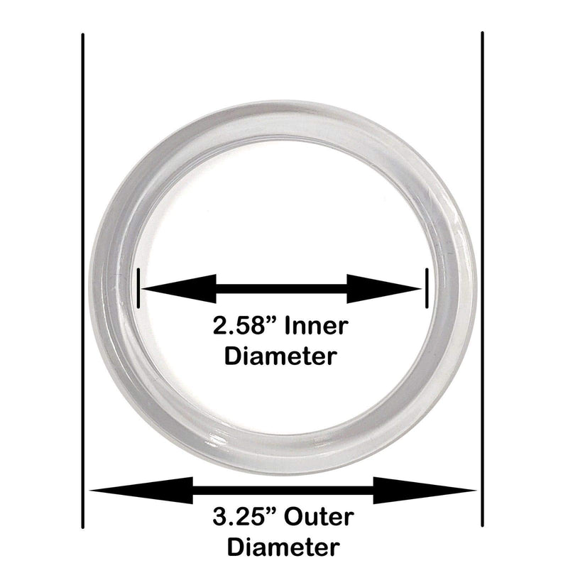 [Australia - AusPower] - Clear Plastic Retail Scarf Rings - Round Fine Garment Hangers - 2.58" ID - 3.25" OD - 20 Pack 3.25" Diameter 