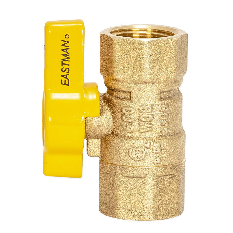 [Australia - AusPower] - Eastman 60009, Brass Straight Gas Ball Valve with 1/4-Turn Handle, 1/2" FIP 