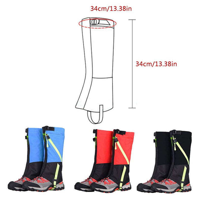 [Australia - AusPower] - HomDSim Children Leg Gaiters Outdoor Waterproof Snow Gaiter for Kids Hiking Climbing Hunting Leg Cover Shoes Gaiters Black 