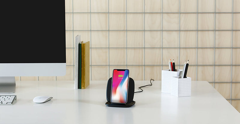 [Australia - AusPower] - ZENS Wireless Charger Stand, Apple Optimized, Adjustable Qi Charging Pad Features Ultra Fast 15W Base, Supports Samsung Fast Charge and Apple Fast Charge 