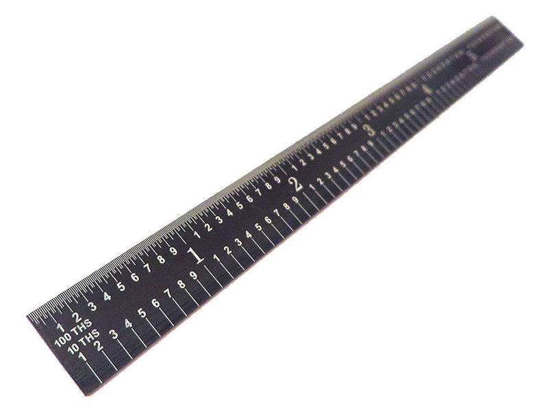 [Australia - AusPower] - 5R Flexible Machinist Ruler with Markings - 6 Inches, Black Chrome 