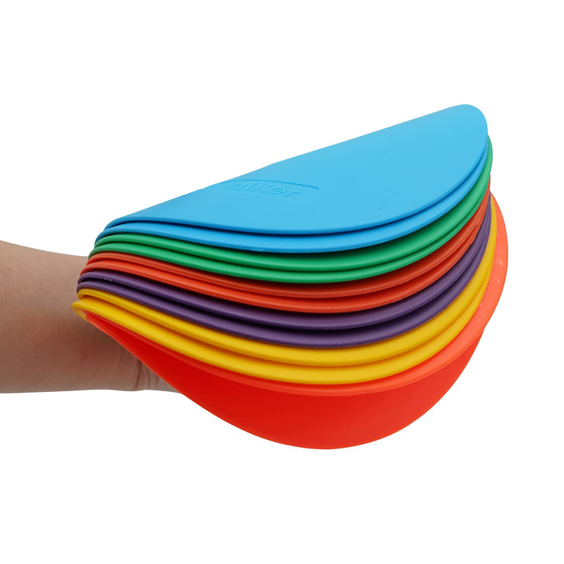 [Australia - AusPower] - Eco Walker 6inch Non-Skid Flat Cone Spot Markers for Sports Speed Agility Training With hole 