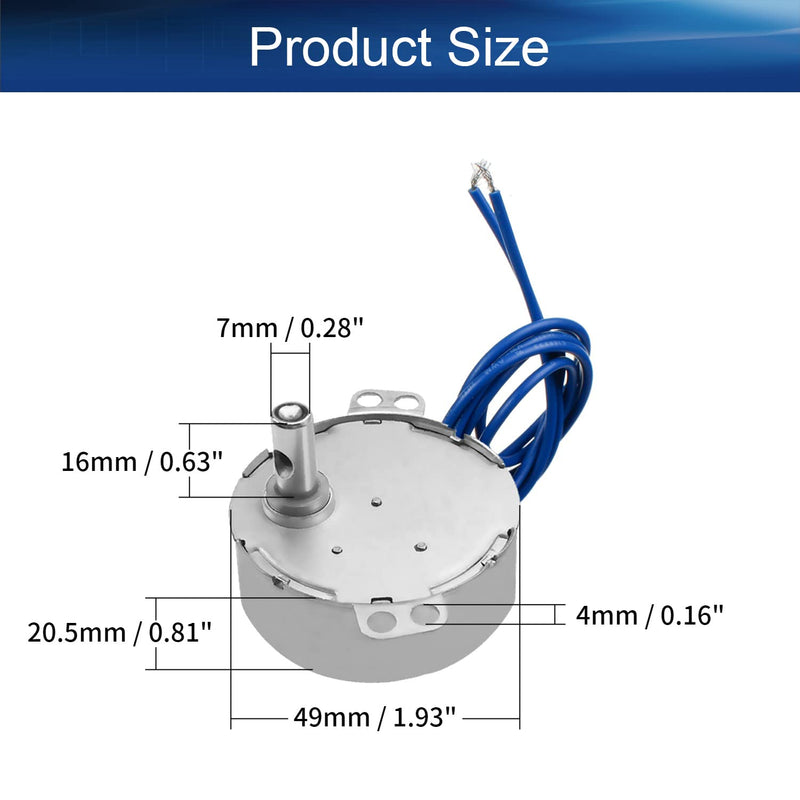 [Australia - AusPower] - Heyiarbeit 2pcs Synchronous Synchron Motor 50-60Hz AC 110V 30RPM Electric Motor CCW TYC-50 4W Horizontal Hole Shaft for Hand-Made School Project Model 2 