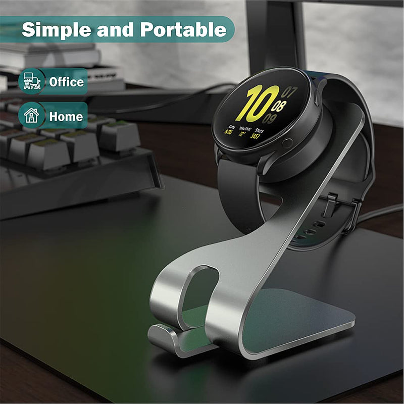 [Australia - AusPower] - TUSITA Charger Stand Compatible with Samsung Galaxy Watch Active 2, Galaxy Watch Active 1, Galaxy Watch 3 - USB Aluminum Charging Dock Cable 5ft 150cm - Smartwatch Accessories 