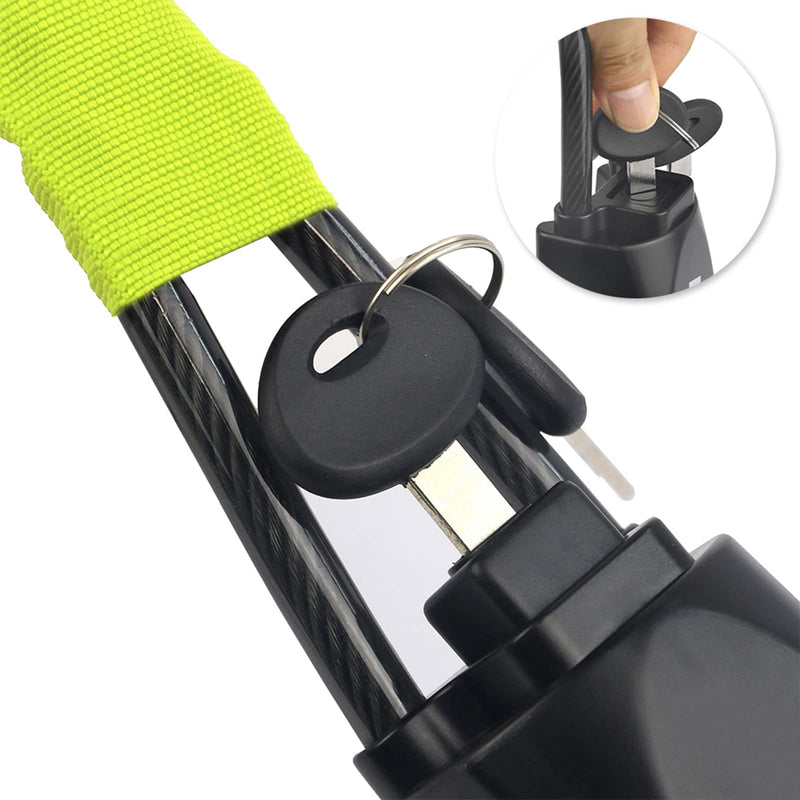 [Australia - AusPower] - Steering Wheel Lock Seat Belt Lock Security Vehicle Seatbelt Lock Anti-Theft Handbag Lock Fit Most Cars SUV Yellow 2 Keys 