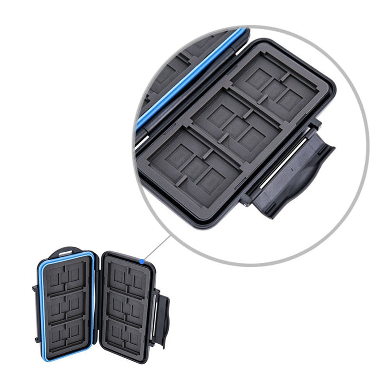 [Australia - AusPower] - JJC SD Micro SD CF TF Memory Card Case Holder Storage 6 CF & 12 SD & 18 Micro SD Card,Water-Resistant and Shockproof Store 4 CF, 8 SD, 16 Micro SD/TF & 1 Removal Tool 