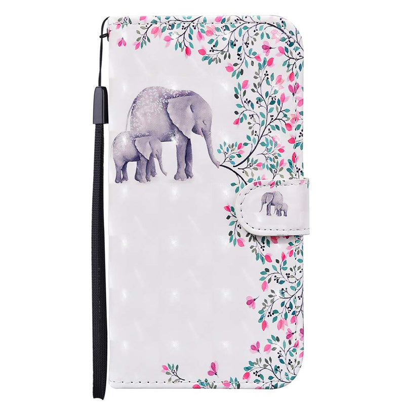 [Australia - AusPower] - QIVSTAR Case Compatible for Samsung Galaxy A31 3D Design Soft PU Leather case Magnetic Wallet Full Body Protective Case with Stand Flip Folio Case for Samsung Galaxy A31 Flower Elephant CY2 CY2-1: Flower Elephant 