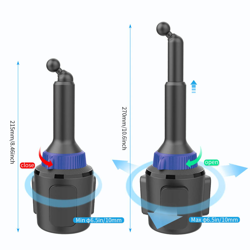 [Australia - AusPower] - Wireless Car Charger, 15W Qi Fast Charging Cup Phone Holder for Car, Adjustable Car Phone Holder Mount Charger with QC 3.0 Adapter, Compatible with iPhone 13/13 Pro Max/11 Pro All Smart Phones 