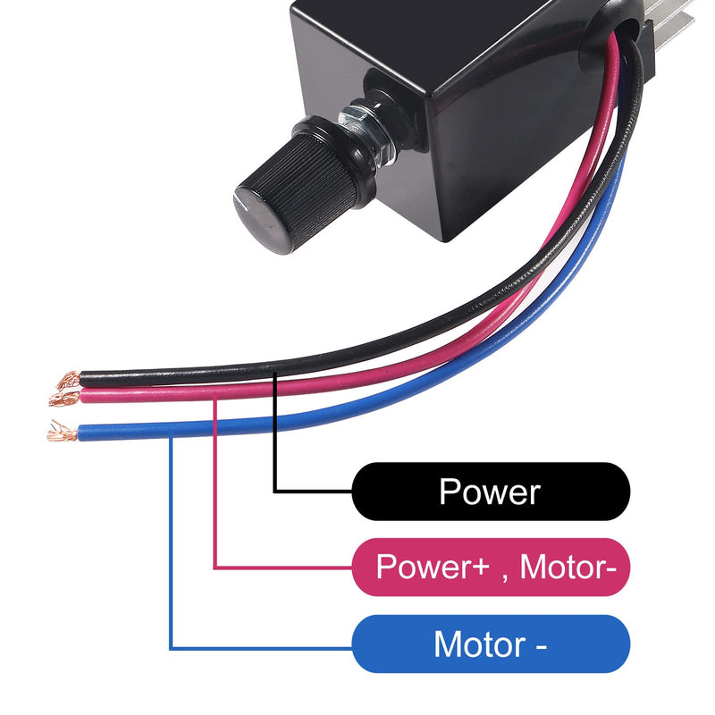 [Australia - AusPower] - AITRIP 2PCS DC Motor Speed Controller Universal DC 12V 24V 10A Electronic Stepless Speed Regulator Switch for Car Truck Fan Heater Control 