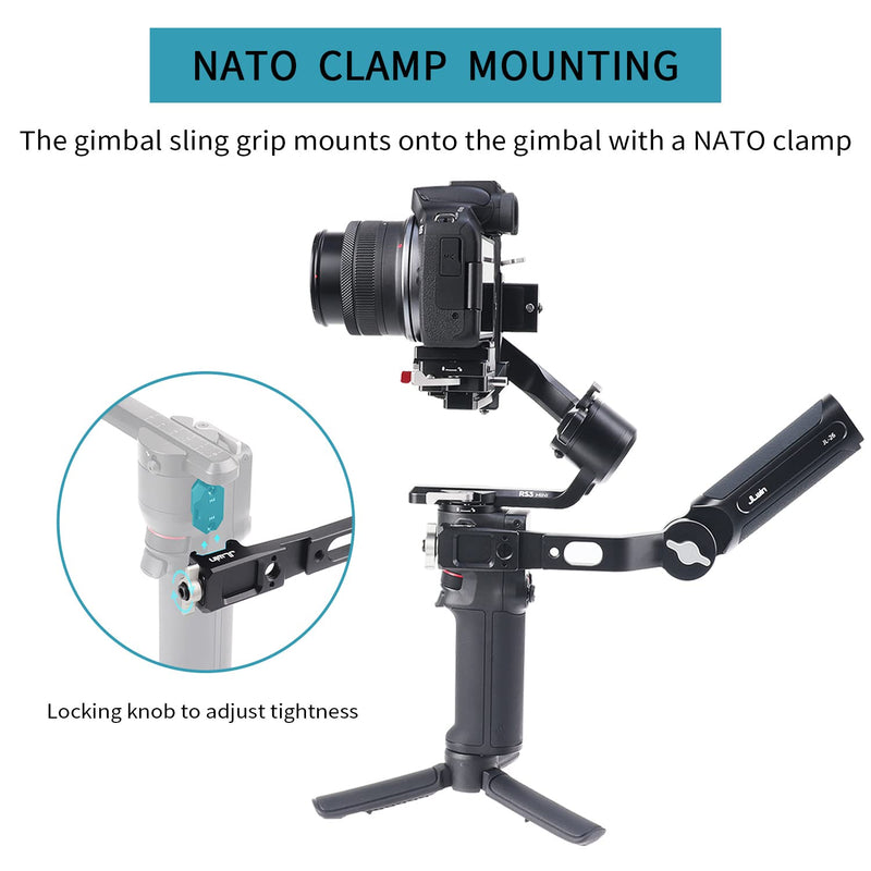 [Australia - AusPower] - Foto4easy Gimbal Sling Handgrip Adjustable Handle for DJI RS 2 RSC 2 RS 3 RS 3 Pro RS 3 Mini Gimbal Handheld Stabilizer 