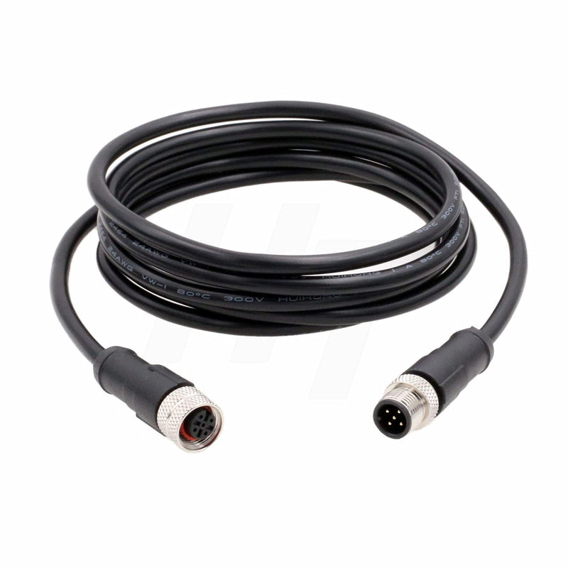 [Australia - AusPower] - HangTon M12 A Coded 5 Pin Male to Female Actuator Sensor Signal Cable for Industrial Controls Automation, Device Network DeviceNet, CANopen, IO Link, Profibus 2m 