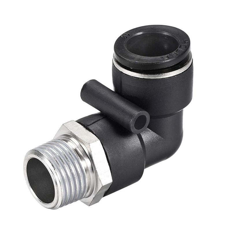 [Australia - AusPower] - uxcell Push to Connect Tube Fitting Male Elbow 16mm Tube OD X 1/2NPT Thread Pneumatic Air Push Fit Lock Fitting 