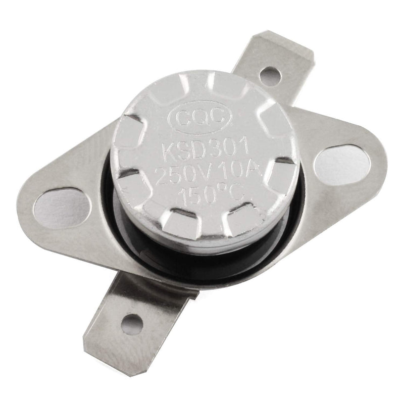 [Australia - AusPower] - RuiLing 5-Pack KSD301 150 Degrees Centigrade Thermostat Thermal Control Switch 250V 10A Normally Open NO Thermostat Temperature Switch 