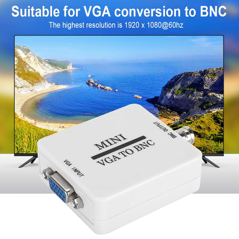 [Australia - AusPower] - VGA to BNC Converter, Mini HD Converter VGA to BNC Adapte 1920 X 1080 Resolution USB Video Converter for HDTV Monitors TVs Computers Home Audio Video Equipment, with USB Cable 