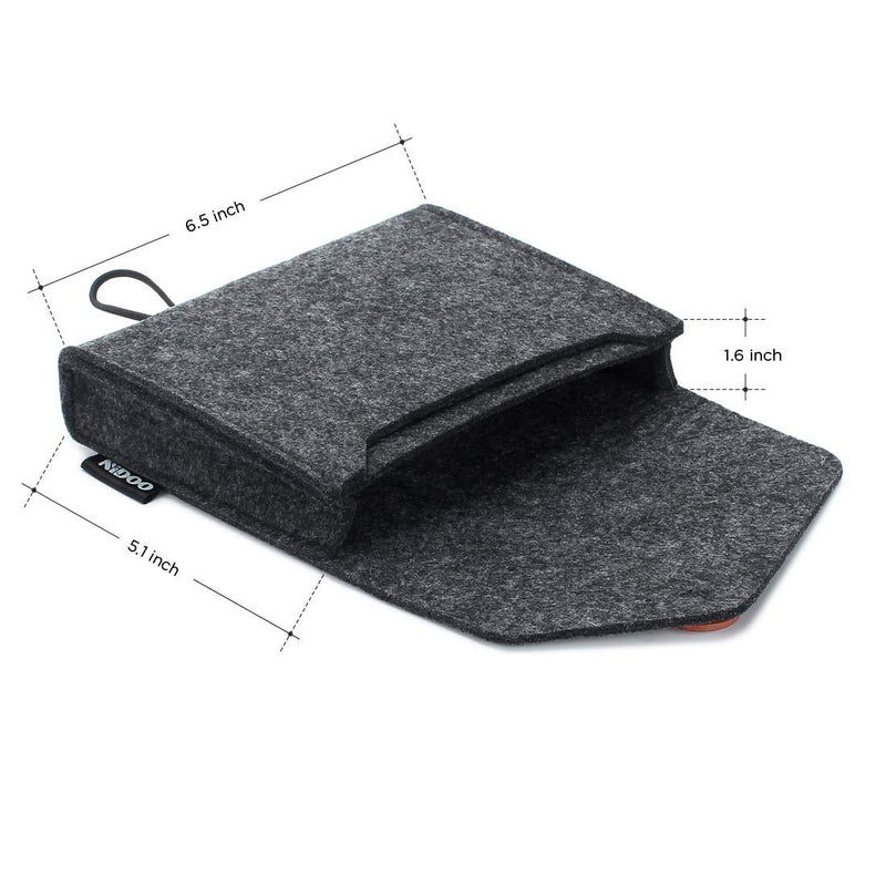 [Australia - AusPower] - NIDOO Portable Felt Storage Bag, Electronics Accessories Protective Case Pouch for MacBook Power Adapter, Mouse, Cellphone, Cables, SSD, HDD, Power Bank, Portable External Hard Drive, Dark Gray 