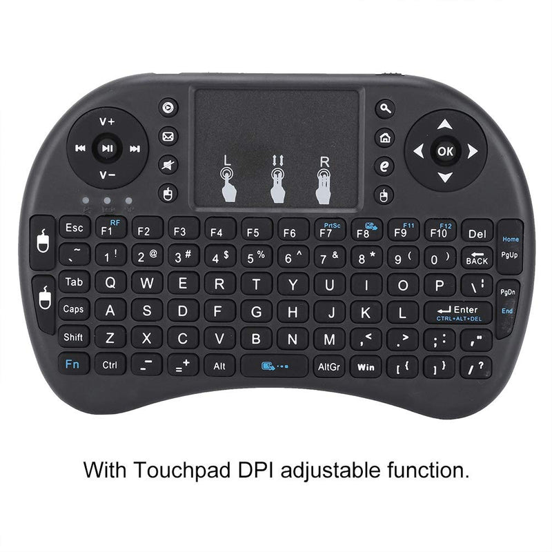 [Australia - AusPower] - Mini Wireless Keyboard with Touchpad, Portable 2.4Ghz Wireless Handheld Keyboard Flying Mouse Wireless Keyboard for Home Multimedia for PC, Laptop, Smart TV, Windows, TV Box, etc 