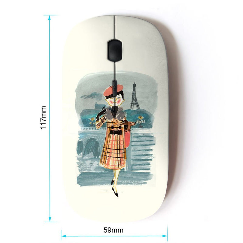 [Australia - AusPower] - KOOLmouse [ Optical 2.4G Wireless Mouse ] [ Paris French Girl Lady Woman Fashion Beret ] 