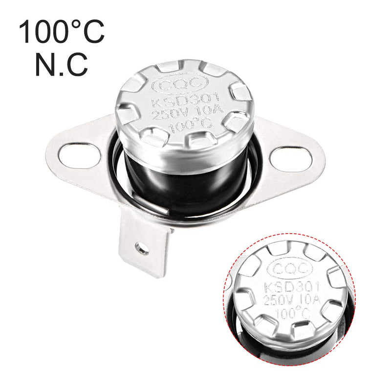 [Australia - AusPower] - uxcell KSD301 Thermostat 100°C/212°F Normally Closed N.C Adjust Snap Disc Temperature Switch for Microwave,Oven,Coffee Maker 5pcs 