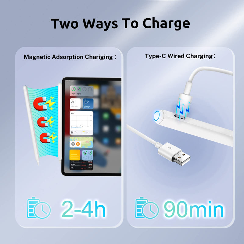 [Australia - AusPower] - 2023 Magnetic Wireless Charging iPad Pencil -Same as Apple Pencil 2nd Generation Compatible with iPad 10th/9th/8th,iPad Air 4th/5th,iPad Mini 5th/6th,iPad Pro 11"&12.9" Stylus Drawing Writing Pen 