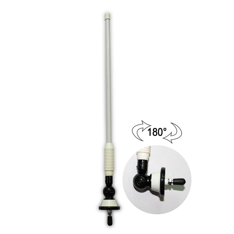 [Australia - AusPower] - Herdio Waterproof Marine Antenna Rubber Duck Dipole Flexible Mast FM AM Antenna for Boat Radio Car ATV UTV RZR SPA White 