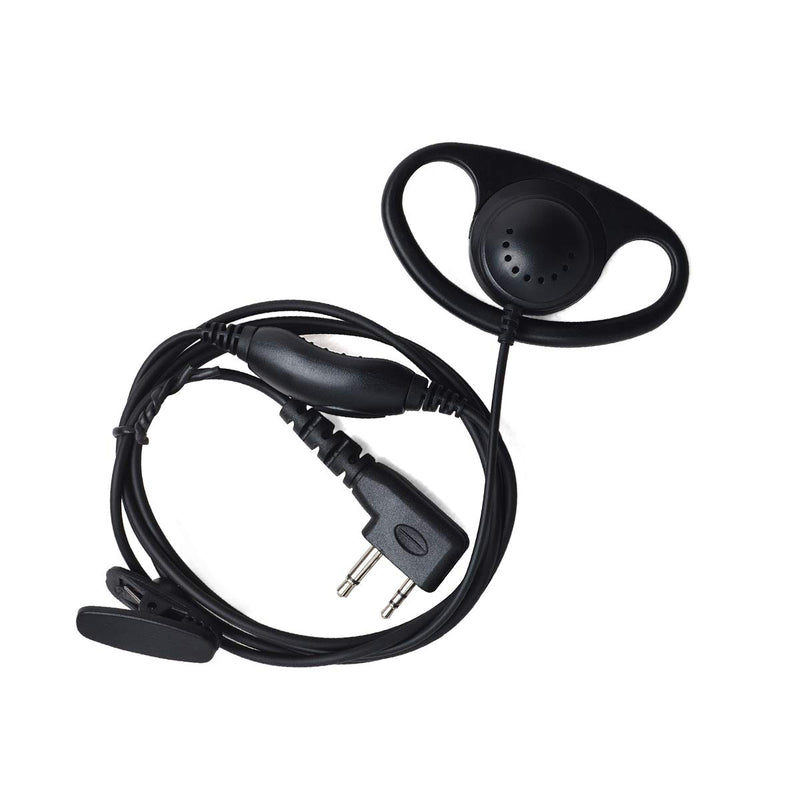 [Australia - AusPower] - TWAYRDIO Radio Earpiece with Mic for Midland Walkie Talkie D-Shape Headset Microphone with Push-to-Talk for GXT1050VP4 GXT1000VP4 GXT1000X3VP4 GXT1030VP4 LXT600VP3 LXT500VP3 GMRS Radios (2Packs) 