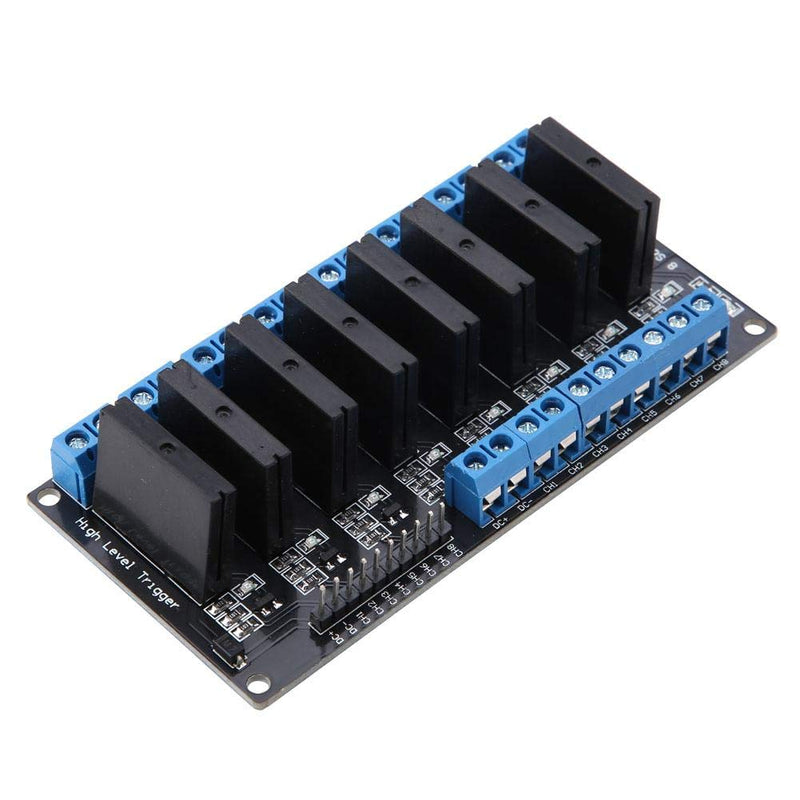 [Australia - AusPower] - 5V 8 Channel Solid State Relay Module High Level Trigger 2A Mini Durable DIY Relay with Fuse for Industrial Controls 