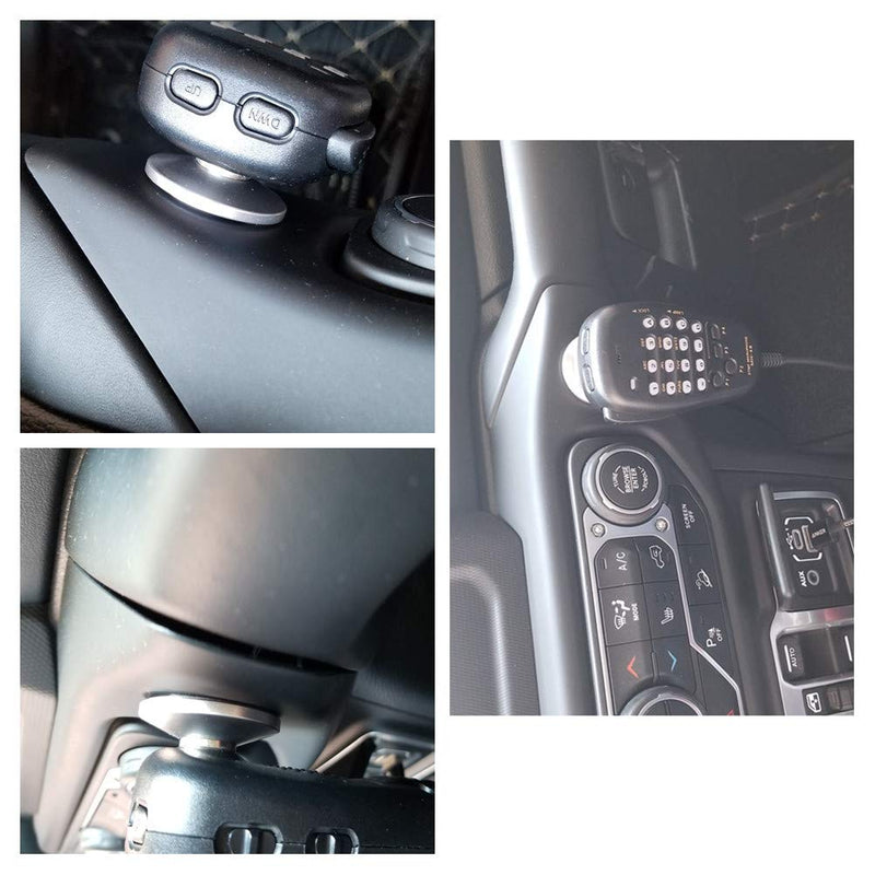 [Australia - AusPower] - Magnetic Radio Hand Microphone Hand-Mic Mount Base for Yaesu ICOM FTM-300DR FTM-300 FTM-7250DR FTM-7250 FTM-400DR FTM-400XDR FT-450D for Wrangler Chevy FD Off-Road SUV (Silver) silver 