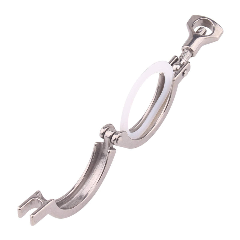 [Australia - AusPower] - DERNORD Tri-clamp Stainless Steel 304 Single Pin Heavy Duty Tri Clamp with Wing Nut for Ferrule TC with 1 pc Silicone Gasket (2" Tri-clamp+Silicone Gasket) (2 Inch Tri clamp Size: 1 Pack) 2 Inch Tri clamp Size: 1 Pack 