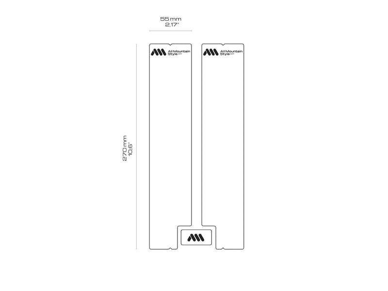 [Australia - AusPower] - All Mountain Style AMS Honeycomb High Impact Fork Guard for Bike – Protects Fork of Your Bike from Scratches and dings Black/Silver 