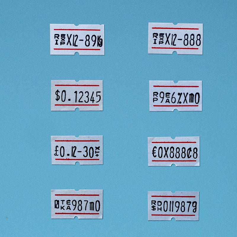 [Australia - AusPower] - MX-5500 8 Digits Price tag Gun with 5500 White Labels and 3 Ink (Red) 