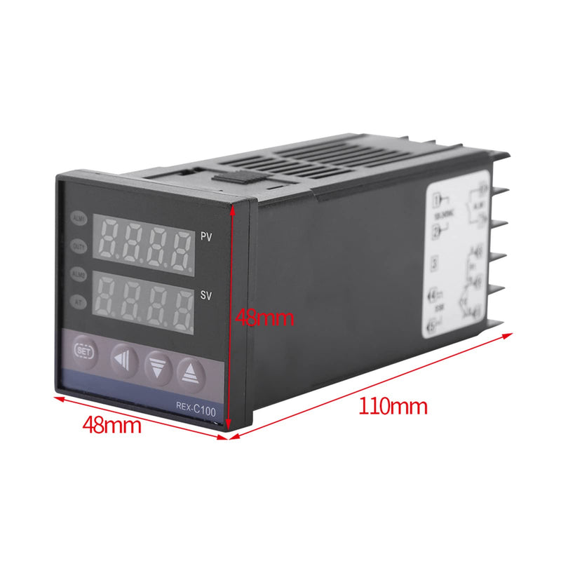 [Australia - AusPower] - REX-C100 AC110V-240V 0℃~1300℃ Alarm Digital LED Temperature Controller 