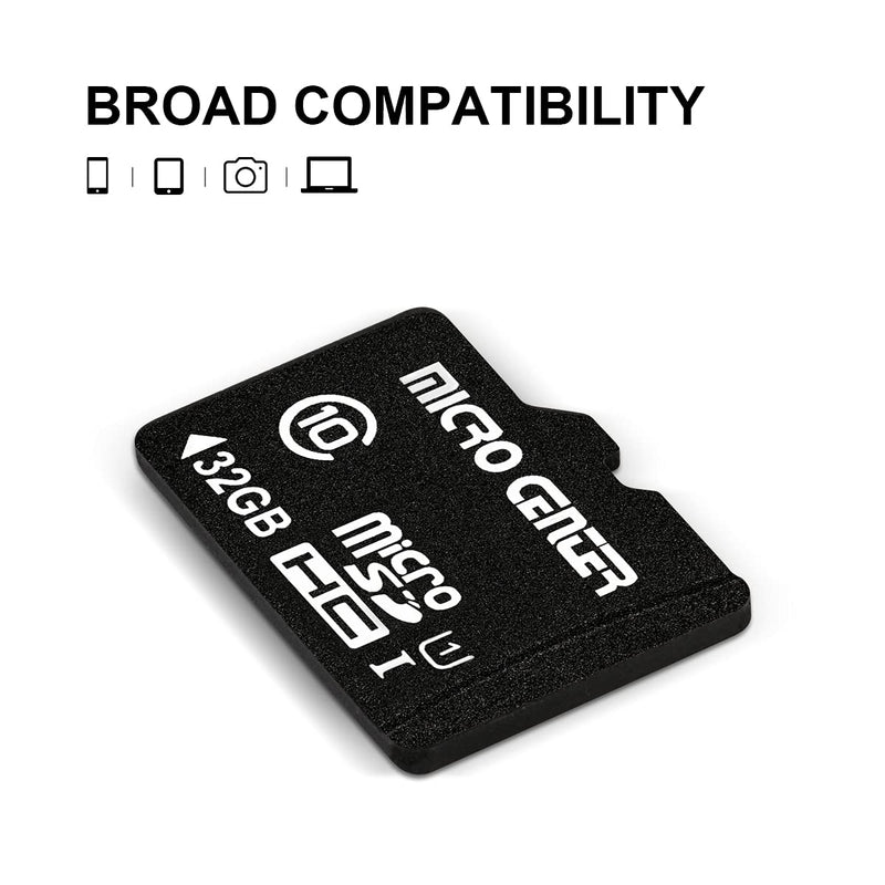 [Australia - AusPower] - Micro Center 32GB Class 10 Micro SDHC Flash Memory Card with Adapter for Mobile Device Storage Phone, Tablet, Drone & Full HD Video Recording - 80MB/s UHS-I, C10, U1 (5 Pack) 32GB - 5 pack 